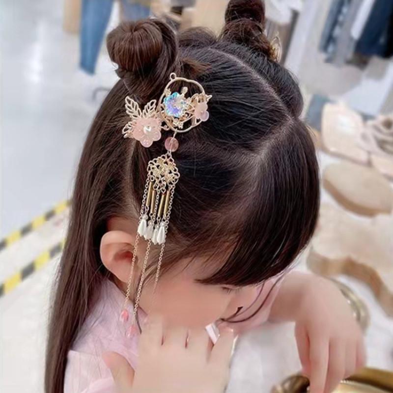 Antyczna zawieszka z frędzlami, spinka do włosów, akcesoria dziewczęce