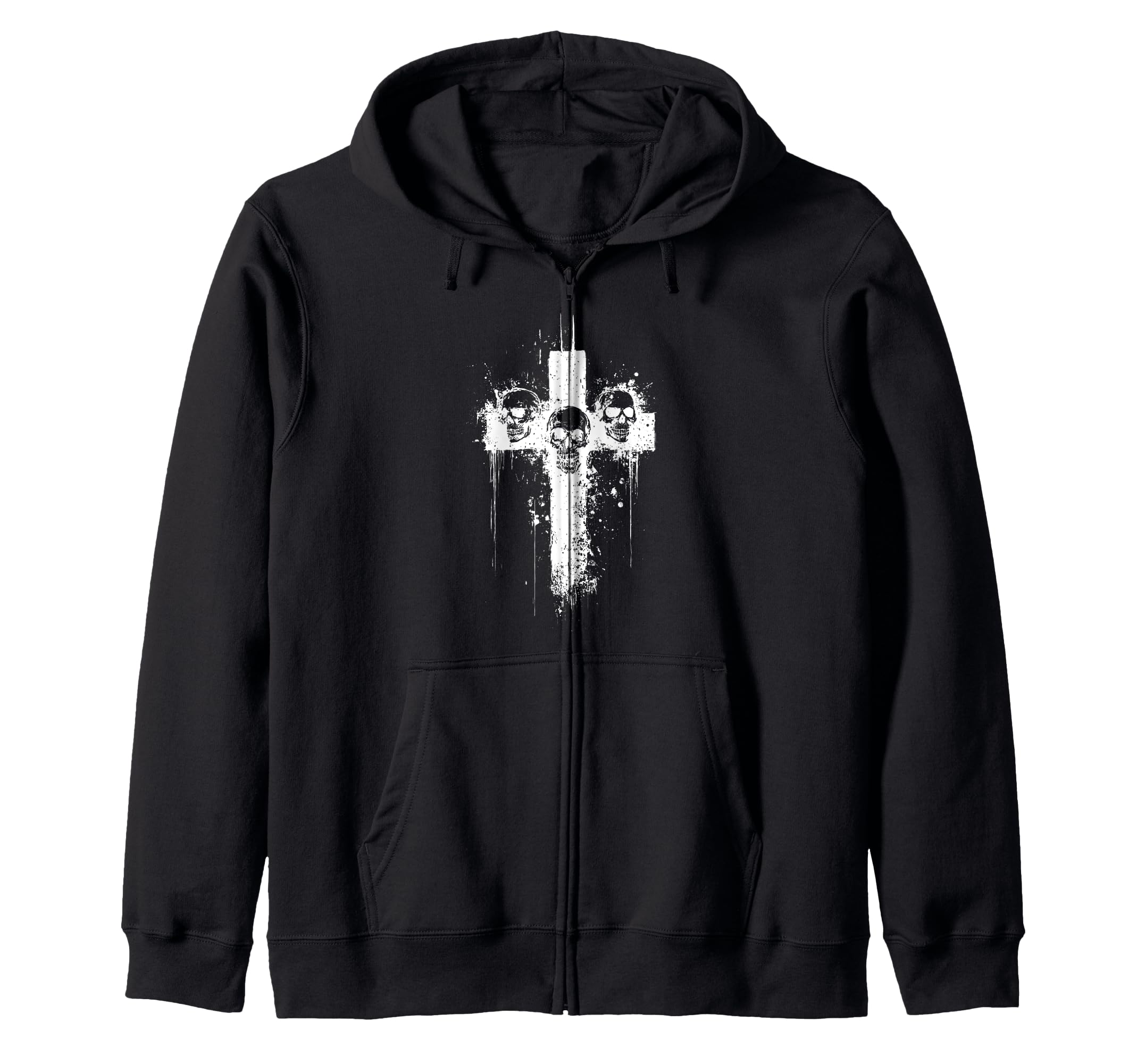 

Witchy Vibes Cross Gothic Aesthetic Occult Art Zip Hoodie