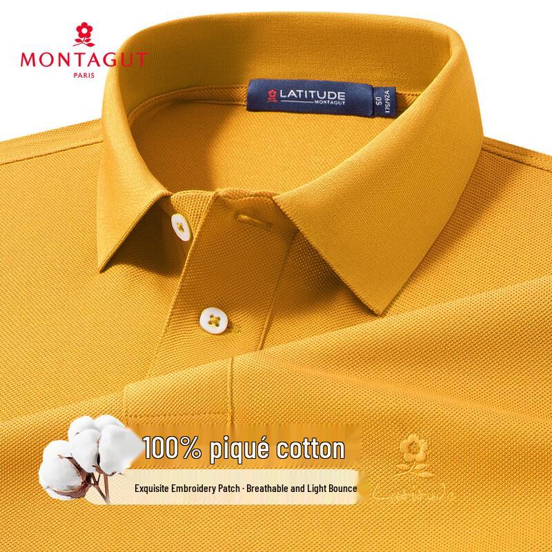MONTAGUT Men s Pique Cotton Polo Shirt 50