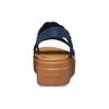 Crocs Round Toe Wedge Buckle Slide Sandals Women Sandals Navy-Blue 209977-410