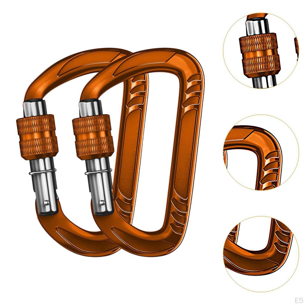 Carabiner Clip for Keychain Use, D Lock Outdoor Activities And Fishing