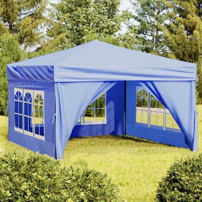 Vidaxl Foldable Party Tent With Walls, Blue, 3X3 M