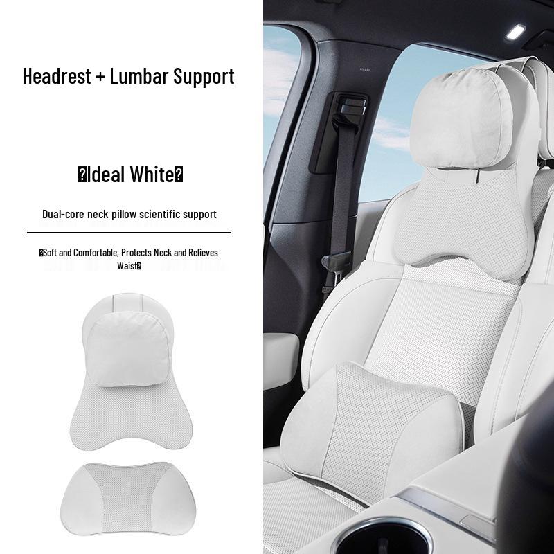 Compatible Headrest Neck Pillow & Lumbar Support for BYD Models: e2, e3, e9, S6, S7