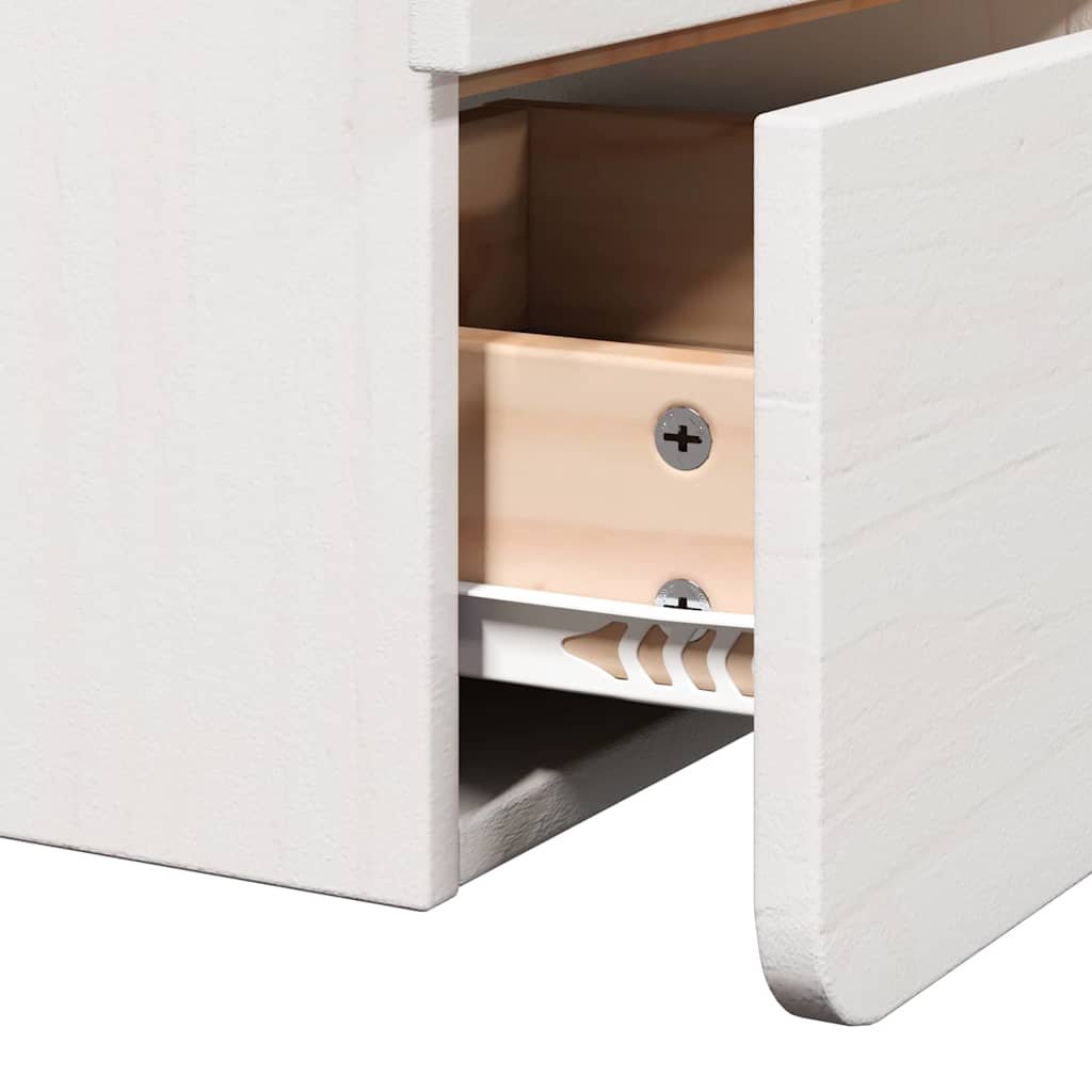 Nightstand 2 pcs White 39 x 34 x 33 cm Solid Pine Wood