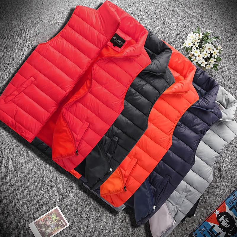 Cotton Waistcoat Autumn and Winter Slim-fit Hooded Large Size Down Cotton Waistcoat Men and Women Down Cotton Waistcoat Jacket