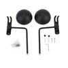 Helmet Holder Space Aluminum 180 Degrees Rotation Wall Motorcycle Helmet Display Stand with Double Hooks for Coat Hat