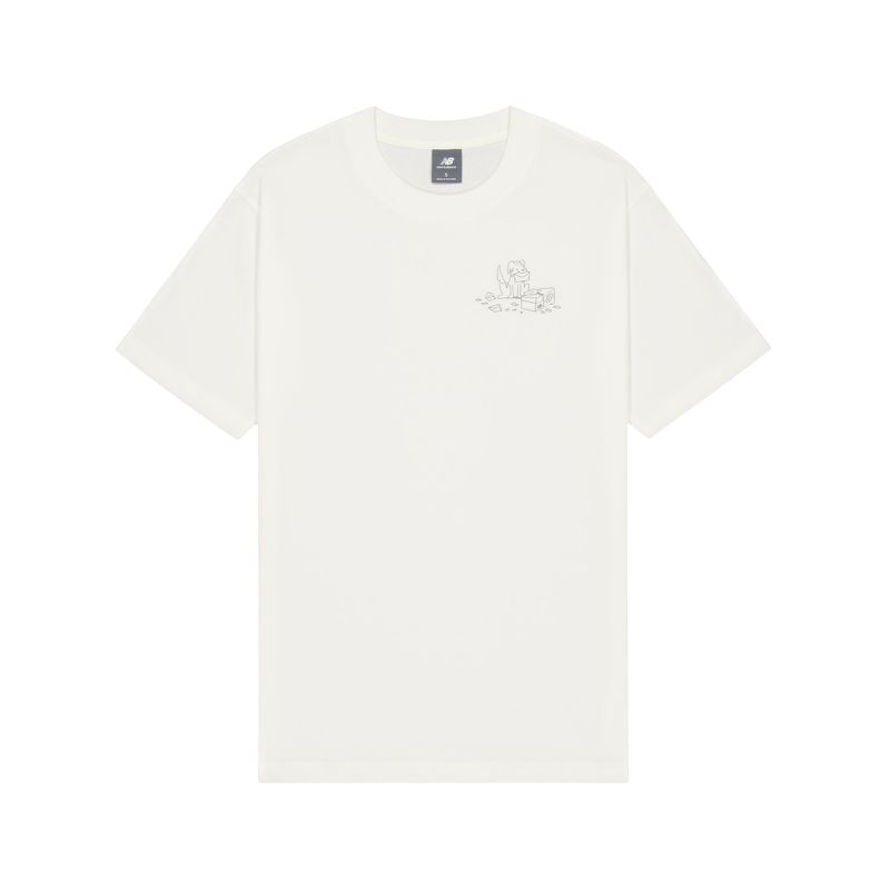 New Balance T Shirt Men s White MT51850-SST 2XL 185