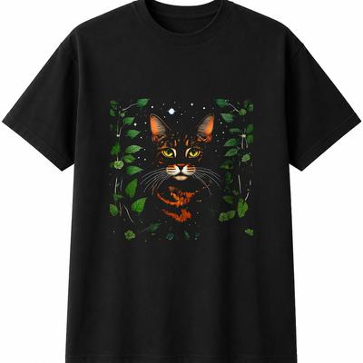 Botanical Tortie Cat Lover Mens Womens T-Shirt Unisex Novelty Gift Tee Funny