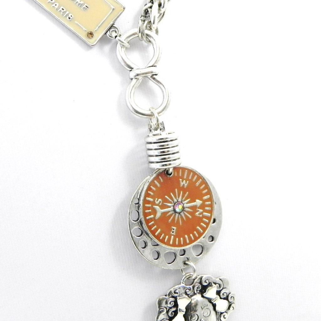 Les Trésors De Lily [G7800] - Sautoir Créateur 'Capucines' marron