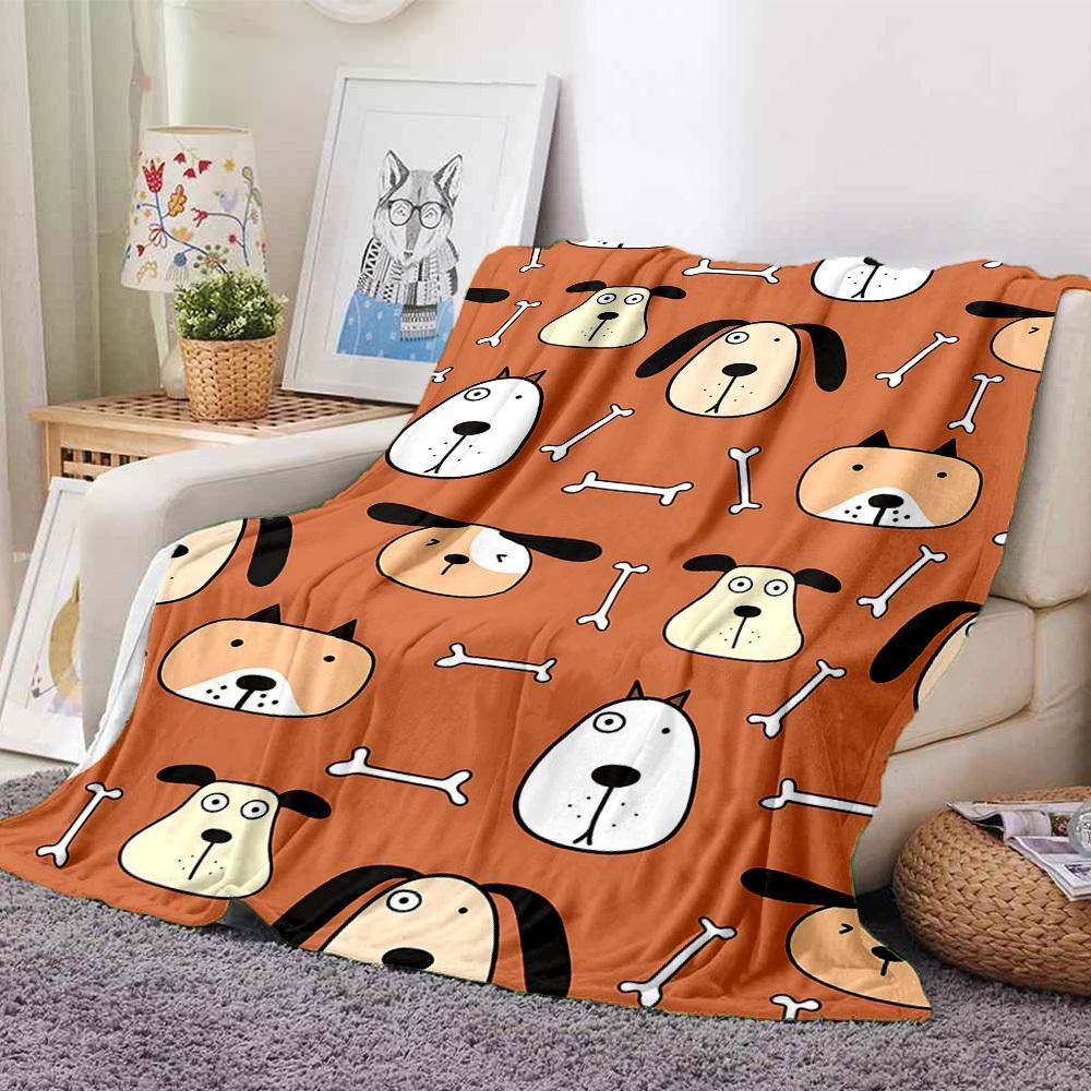 1pc Dogs, Bones Blanket Warm, Cozy, And Soft, Suitable for Sofas, Beds, Cars, And Office Use.Perfect for Camping And Travel, Making It a Great Gift fo