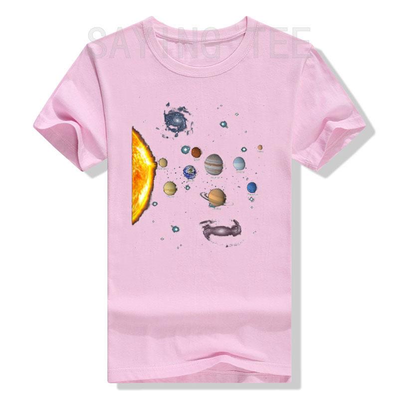 Sonnensystem T-Shirt - Jungen Mädchen MINT Kinder Realistisches Weltraum T-Shirt Lustiger Wissenschaftsliebhaber Astronomie Grafik Outfits Mode Y2k Tops