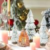 Mini Christmas Tree Ornaments White Snow Cedar Xmas Tree Table Decorations For Home New Year Party Kids Gifts(No Lights)