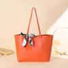 Bag Women's Trendy Simple Tote Bag Silk Scarf Decorative Shoulder Bag Underarm Bag