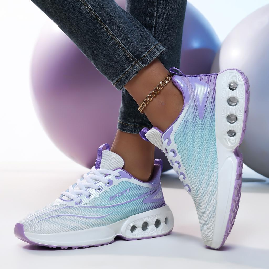 New Fashion Running Shoes for Women Casual Sports Shoes Shock-absorb Athletics Trainers Breathable Knit Sneakers Tenis Womens
