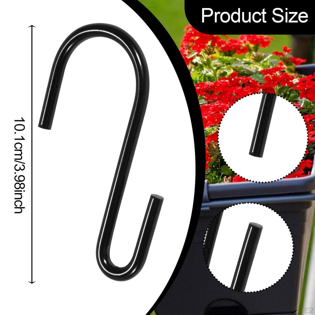 18Pcs S Hooks Plant Hangers Portable Heavy Duty Fence Tree Branch for Wind Chimes