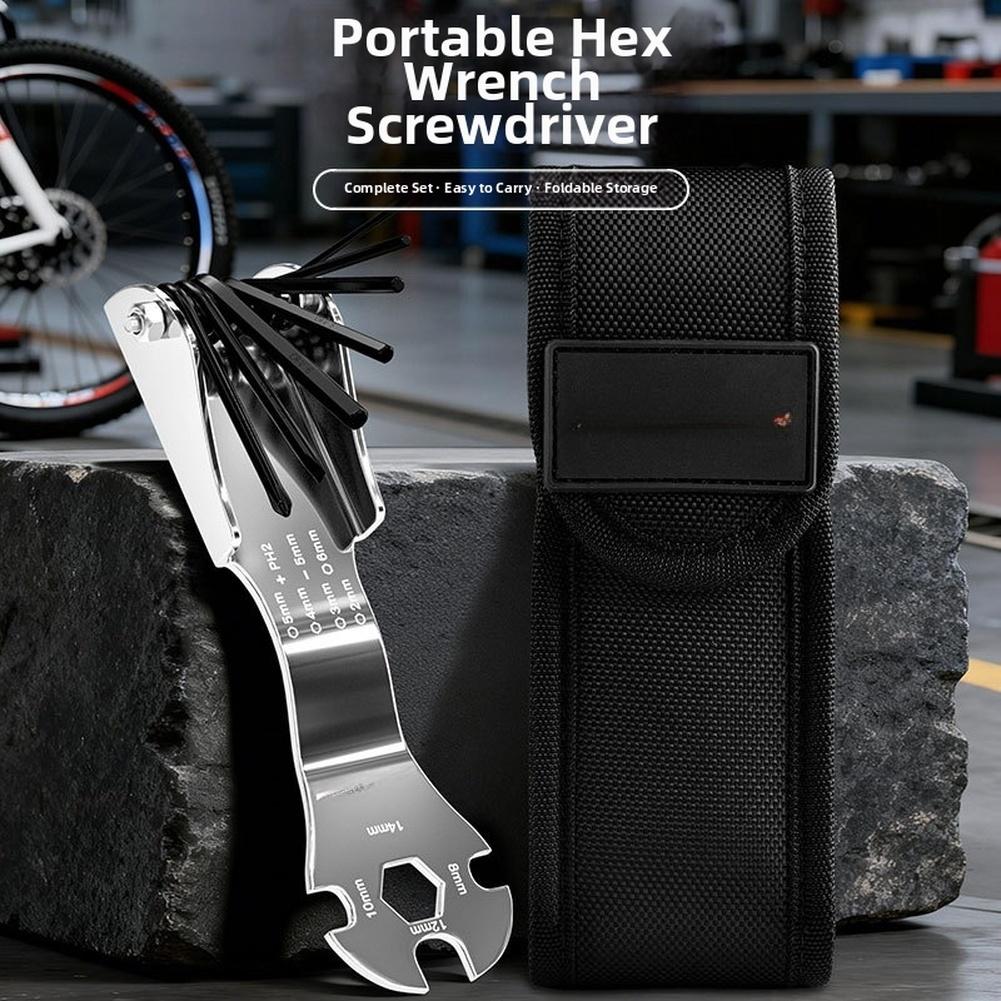 

11 in 1 Portable Hex Key Wrench Set Foldable Design with 18.5 x 4.5 cm Size for Car Motorcycle and Bike Repair China Mainland