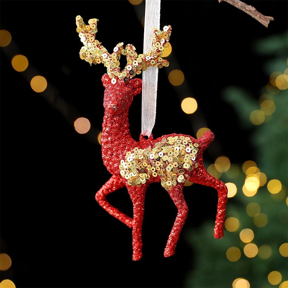 Gold Sequin Christmas Tree Pendant Butterfly Xmas Tree Pendant  Household Decor