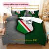 Legia Warsaw  Pattern Bedding Quilt Set  Home Decoration  Gift (1 * Duvet Cover + 2 * Pillowcase  Without Core)