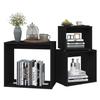 Nesting Tables Set 3 Piece Black Engineered Wood