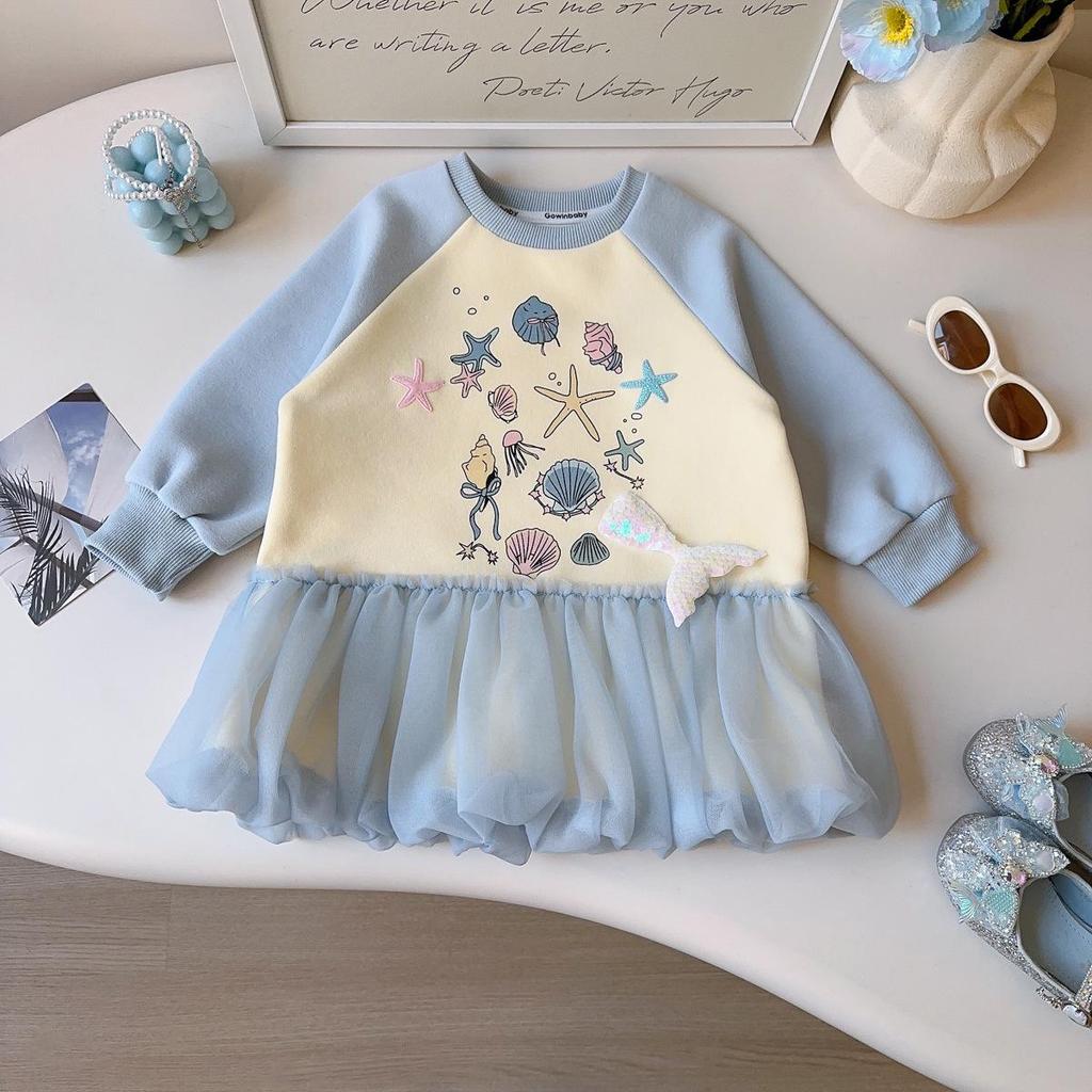 Neues Frühling/Herbst Baby Mädchen Langarm Cartoon Kleid - Stilvoll & Modisch (ACC009)