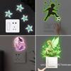 Glow-In-The-Dark Self-Adhesive Switch Sticker Removable Wall Decal for Bedroom Living Room Home Decor Night Light Switch Marker