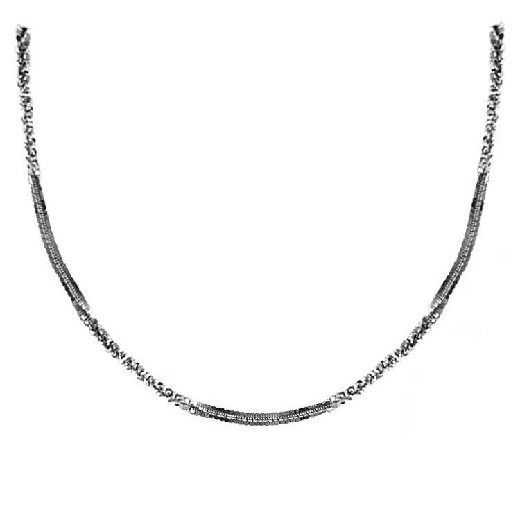 Italian 925 Sterling Silver Twisted Rope Chain Necklace for Women - Light Luxury Niche, 2024 Edition.