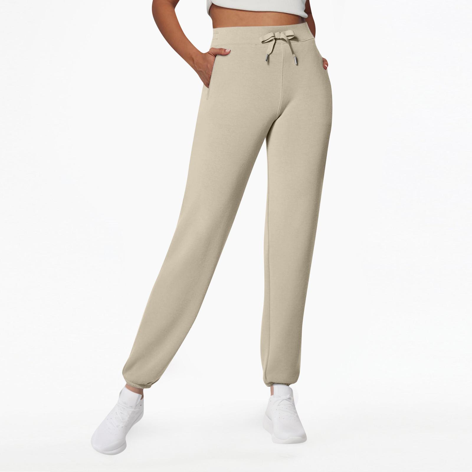 

Женские спортивные брюки комбинезоны свободные спортивные брюки для бега с карманами осенние повседневные модные брюки спортивные штаны женские мешковатые S хаки