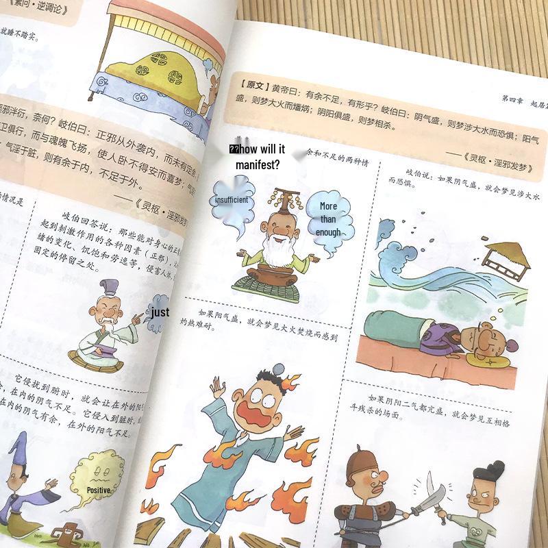 Manga: Illustrated Guide to the Yellow Emperor's Inner Classic - Vernacular Chinese Medicine Health Preservation Books