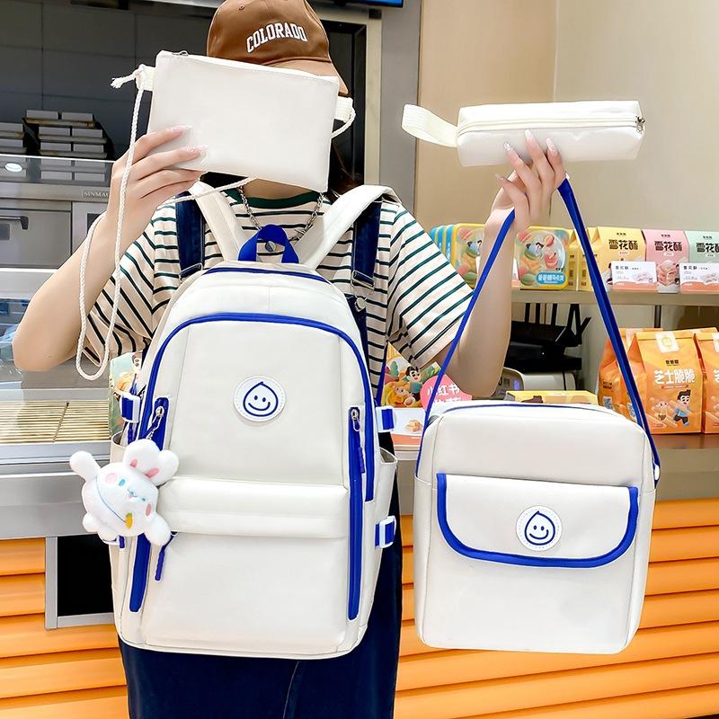 

Рюкзак большой емкости для школьников средней школы, повседневный рюкзак белый