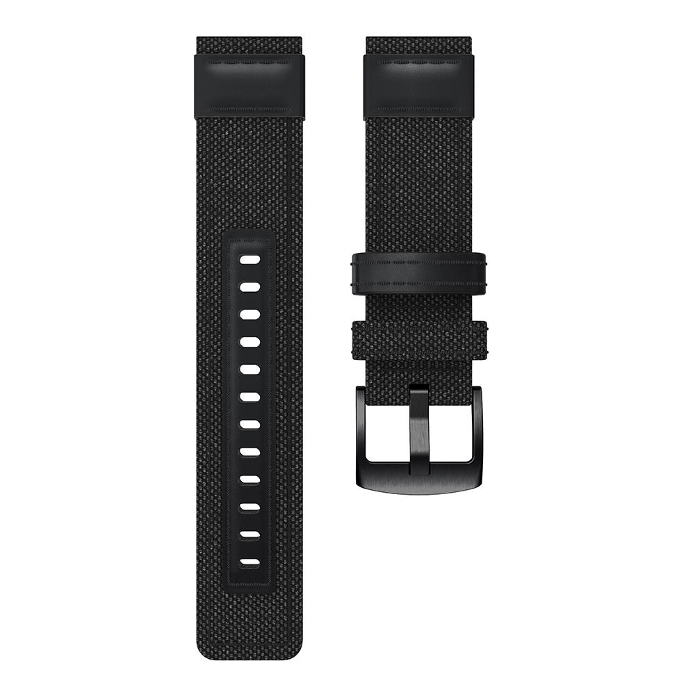 For Samsung Gear S3 Classic/S3 Frontier/Galaxy Watch 46mm Canvas+Genuine Leather Watch Band Nylon Sports Wrist Strap