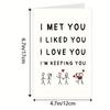 1pcs Card For Him Or Her, Anniversary Card, Gift For Him Or Her, Small Business Supplies, Thank You Cards, Birthday Gift, Cards