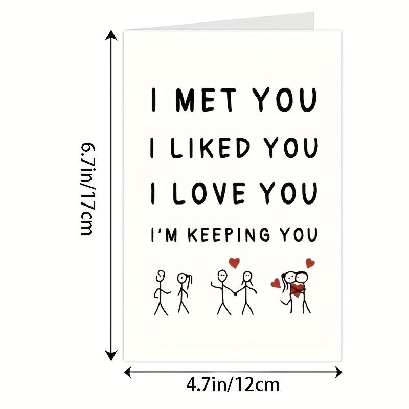 1pcs Card For Him Or Her, Anniversary Card, Gift For Him Or Her, Small Business Supplies, Thank You Cards, Birthday Gift, Cards