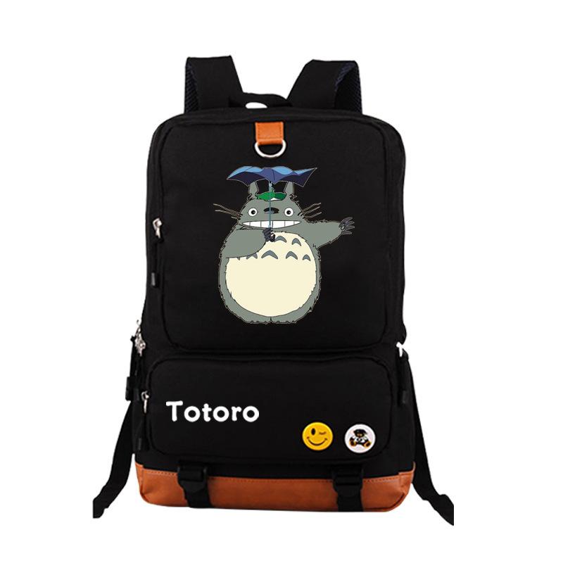 Cartoon Junior High School Cute Animation Student Backpack Male Chinchilla Middle School Student Trendy Canvas Schoolbag Large Capacity Backpack