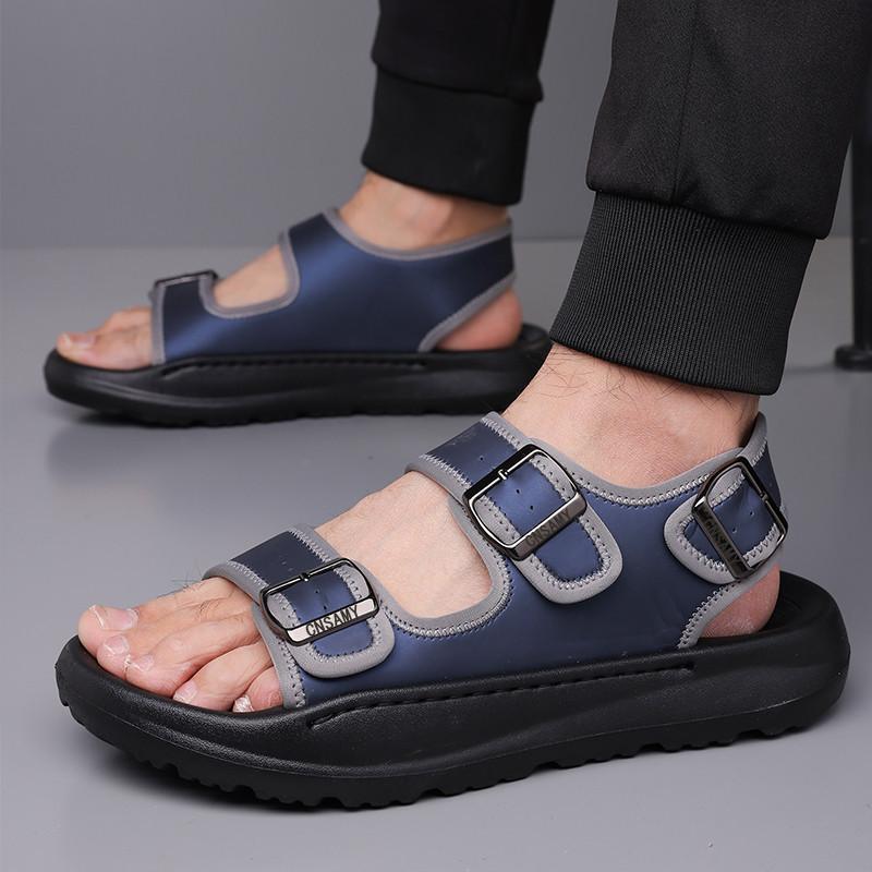 Fashion Summer Open Toe Sandals Beach Shoes for Men Lightweight New Designer Fashion Casual Non-slip Hand Large Size Sandals Male