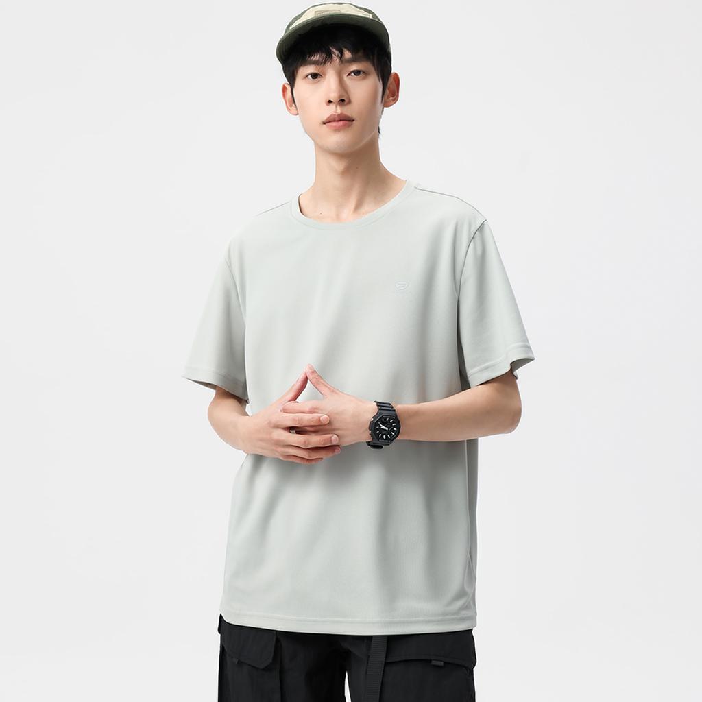 5A antibacterial and moisture absorbing quick drying outdoor sports thin round neck printed casual men's short sleeved T-shirt