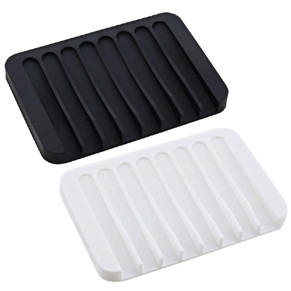 2 PCS Porte-savon auto-drainant Silicone Porte-savon Économiseur de savon pour Douche Salle de bain Cuisine Baignoire Éponges Savons en barre