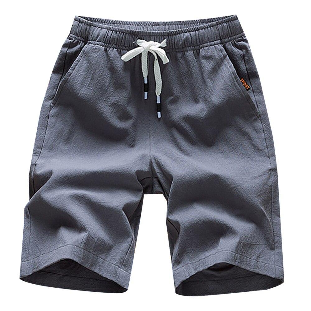 Drawstring Shorts Pure Color Casual 