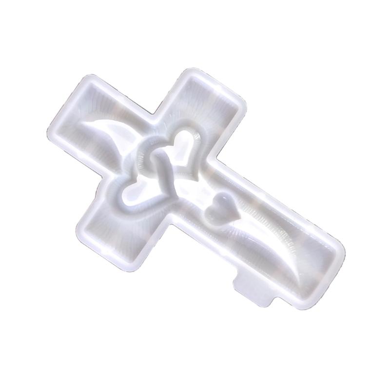 Practical Love Heart Crosses Silicone Mold for Making Customized and Love Themed Resin Crafts and  Projects