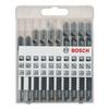 Coffret de lames pour scie sauteuse - bosch - x-pro line sts - 10 pièces - acier - basic for wood