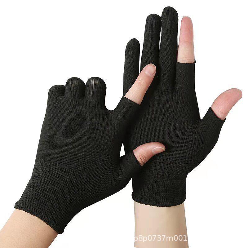 Guanti da Ciclismo e da Lavoro Resistenti all'Usura, Antiscivolo, Protezione Solare per Uomo e Donna - Dita delle Due Mani Esposte, Adatti a Tutte le Stagioni