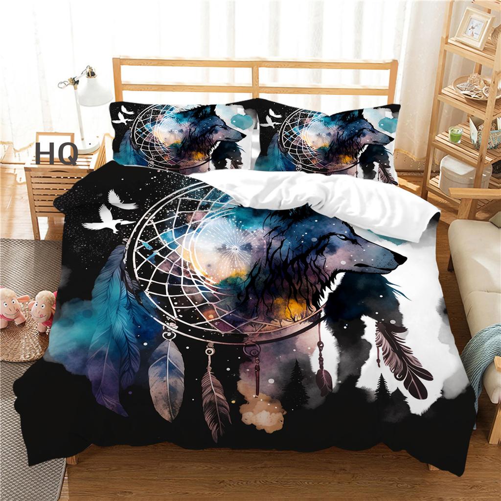 Dream Catcher Wolf Series Bedding Two Or Three-Piece Digital Set