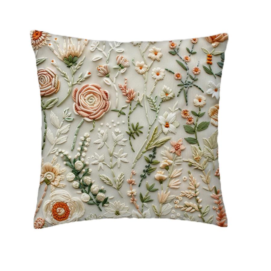 1pcs 45cm 3D Soft Cushion Pillow Cover Elegant Plant Floral Pillowcase for Home Living Room Bedroom Decoration Cushion Cover