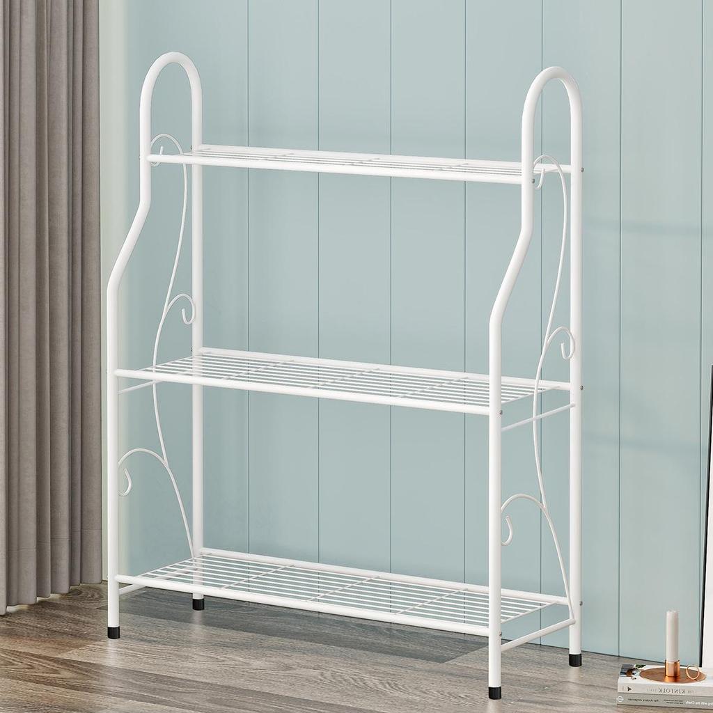 Suolunuo 3-Tier Modern Minimalist Iron Flower Stand for Balcony or Home