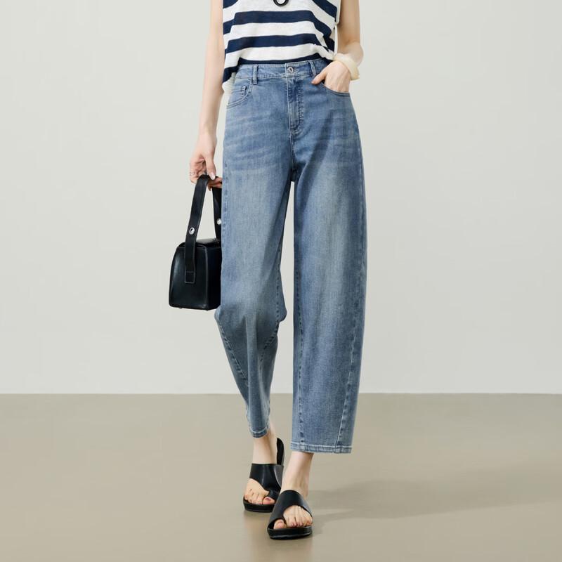 

Relaxed Fit Straight Leg Ankle Jeans for Women 26