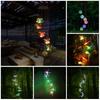 Solar Powered LED Wind Chime Light With Color Changing Rice Ball Beads Outdoor Garden Patio Decor