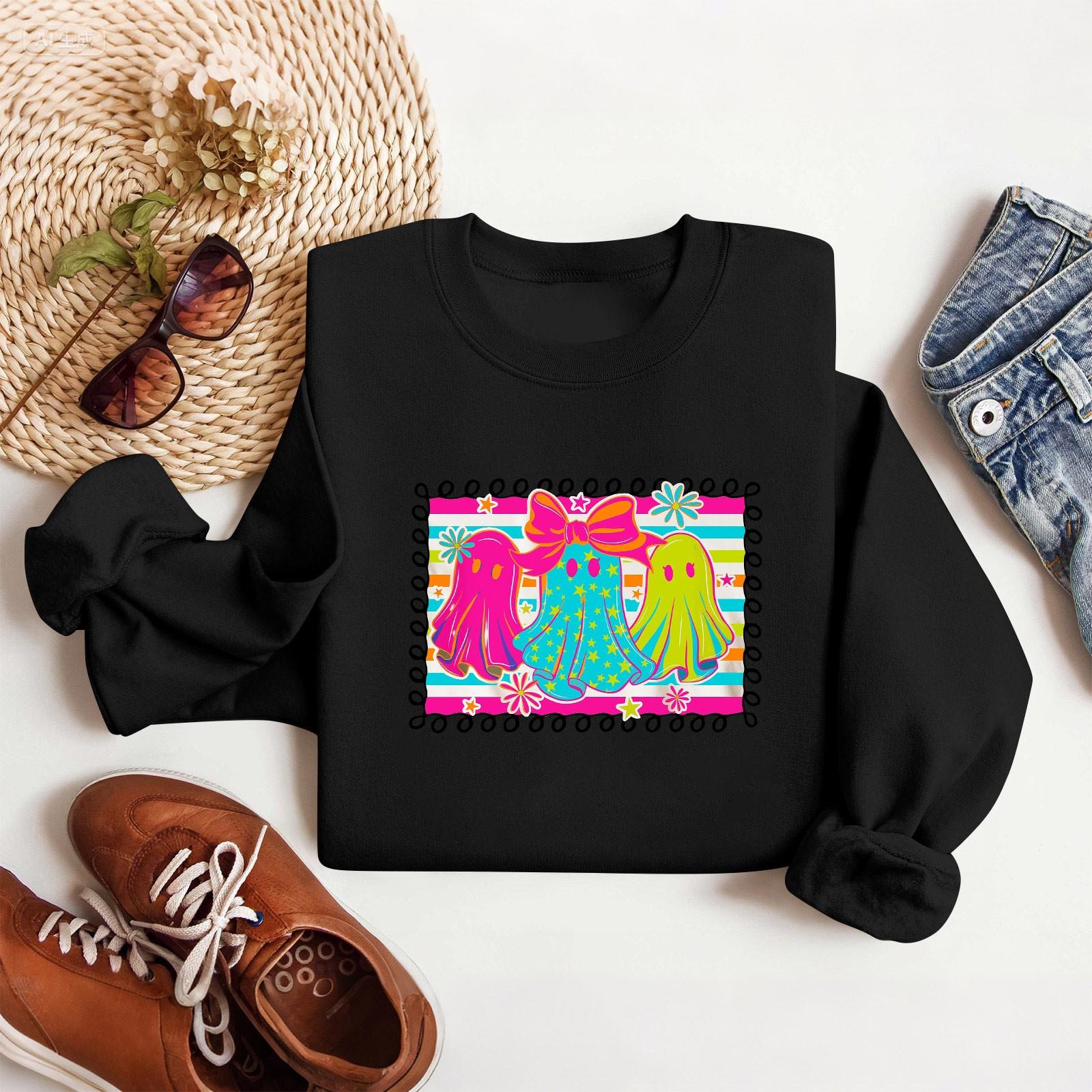 Женские топы Женский свитшот с длинным рукавом Повседневный с круглым вырезом Свободного кроя Пуловер Флисовые топы L 1668₽