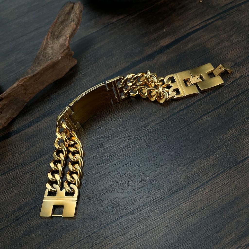 Punk Christian Bible Cross Charm Bracelet Male Gold Color Stainless Steel Cuban Link Chain Bracelets for Men Religious Jewelry