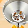 The funnel filter leaks oil, and the kitchen oil pouring device has a thicker and larger caliber for home use