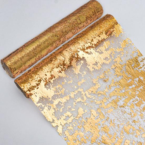 1/4/10Pcs Golden Mesh Table Runner Easy to Clean Metallic Foil Placemats Wedding Party Holiday Dining Table Decor