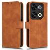 For Itel P65 Leather Case Skin-Feel Anti-Drop Wallet Flip Phone Cover